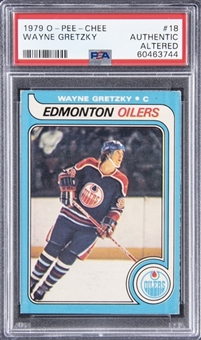 1979-80 O-Pee-Chee #18 Wayne Gretzky Rookie Card - PSA Authentic (Altered)